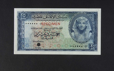 Specimen Bank Note: National Bank of Egypt specimen 25 Piastres