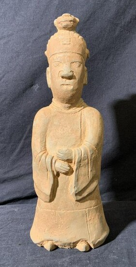 Standing Asian Male Figural Sculpture