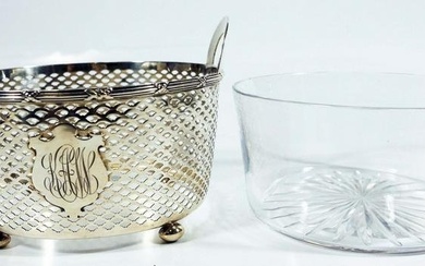Sterling Glass Inset Basket
