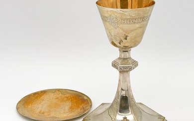 Sterling Silver Communion Chalice And Paten