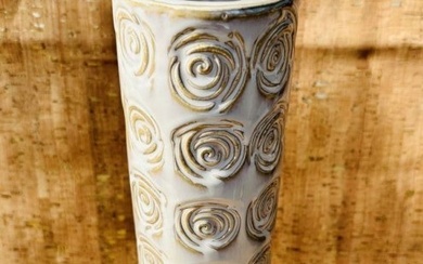 Tall White Cylinder Porcelain Flower Vase
