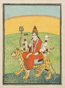 The goddess Durga, Eastern India, mid-19th century,...