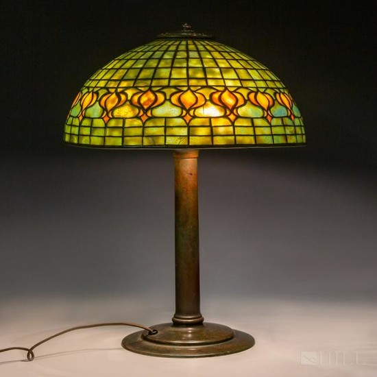 Tiffany Studios Pomegranate 16" Shade Bronze Lamp