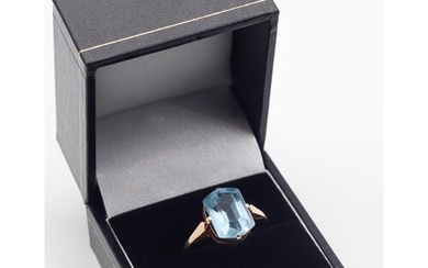 Topaz Centre Stone Ladies Ring Mounted on 9 Carat Gold Ring ...