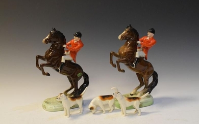 Two Beswick Huntsman, 868, 24cm high, together with three...