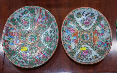 Two Chinese Export "Rose Medallion" Serving Dishes