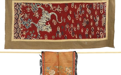 Two Chinese embroidered panels