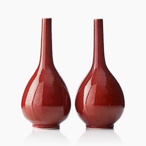 Two Chinese monochrome vases