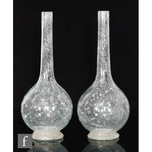 Unknown - A pair of early 20th Century glass vases, possibly...