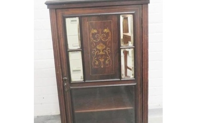 Victorian/Edwardian Marquetry Inlaid Mirrored Fronted Displa...