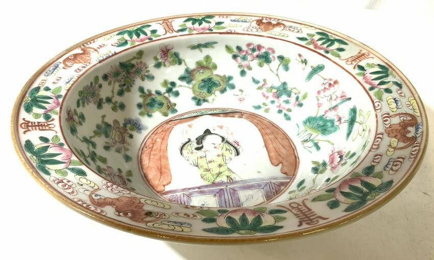 Vintage Painted Asian Bowl