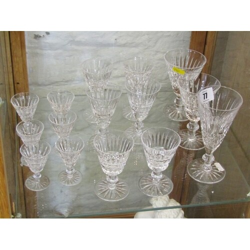 WATERFORD, collection of cut glass tableware of graduated go...