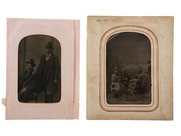 [WESTERN AMERICANA]. A group of 2 tintypes, featuring