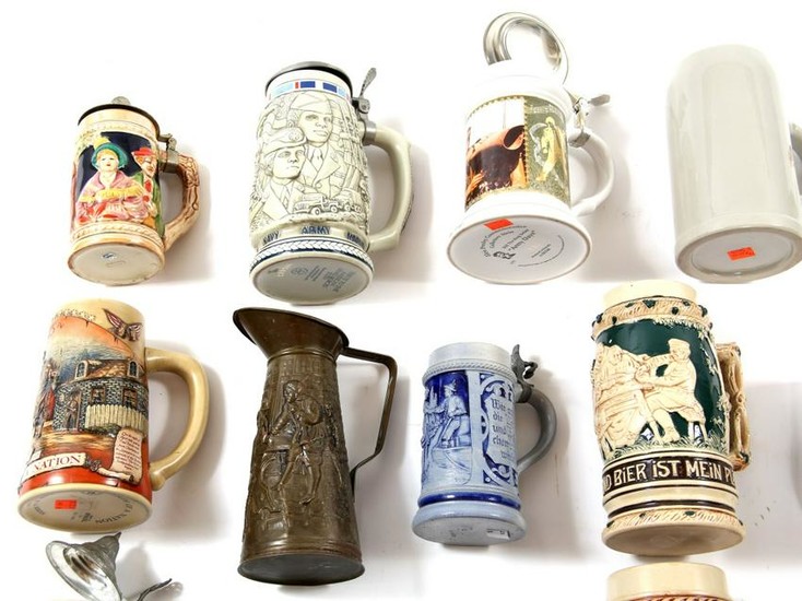WORLD BEER STEIN LOT OF 17