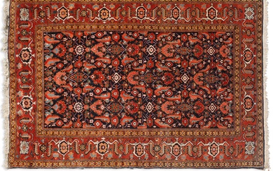 WOVEN LEGENDS RUG WITH PERSIAN HERATI DESIGN ELEMENTS 5' x 7'5"