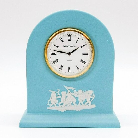 Wedgwood Dark Turquoise Jasperware, Small Clock