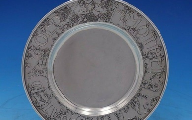 William Kerr Sterling Silver Baby Plate Old Mother Hubbard 6 1/2"
