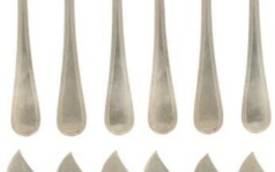 (10) piece fish cutlery silver.