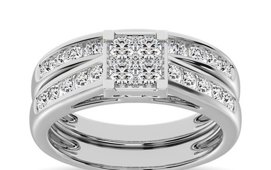 10K White Gold 1 Ct.Tw. Diamond Bridal Ring