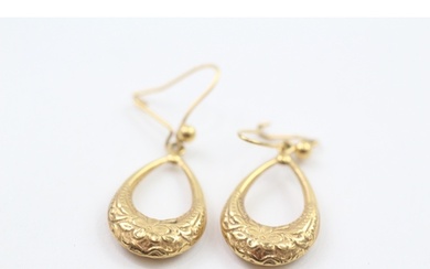 10kt gold vintage teardrop earrings (2.3g)