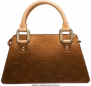 16078: Louis Vuitton Bronze Monogram Vernis Leather For