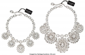 16278: Dolce & Gabbana Set of Two: Crystal Necklaces Co