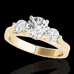 1.75 CTW H-SI/I Certified Diamond 3 Stone Ring 10K