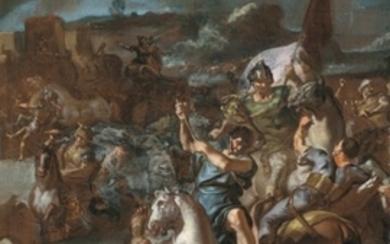 Francesco Solimena (Canale di Serino 1657-1747 Barra), The defeat of Darius by Alexander the Great at the Battle of Issus