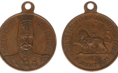 1873 - Medal 'Visit of the Shah of Persia, Nasser-al-Din,...