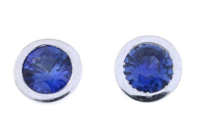 18ct gold sapphire single-stone earrings