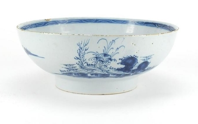 18th century English Delft bowl, hand painted in the