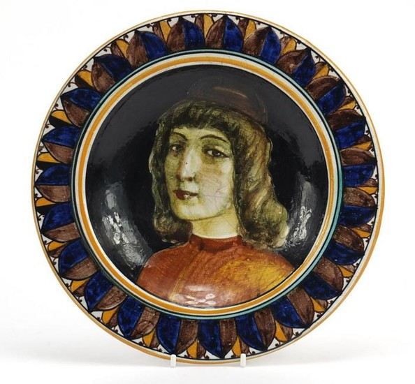 18th century Italian Maiolica plate hand painted with a