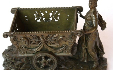 19 TH c FRENCH BRONZE CENTER PIECE