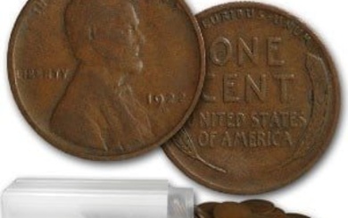 1922-D Lincoln Cent 50-Coin Roll