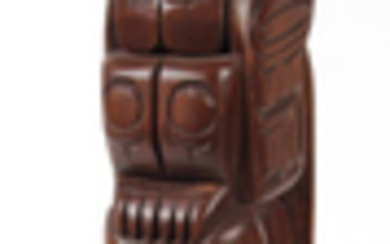 Pacific Northwest carved wood totem