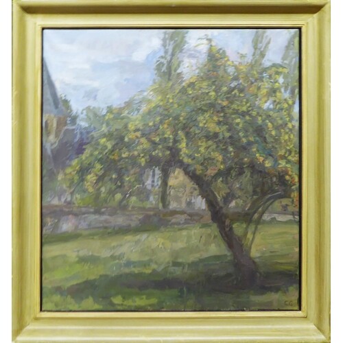 20th CENTURY SCHOOL 'Tree in the Orchard', oil on canvas, in...