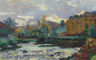 Armand Guillaumin (1841-1927), Le barrage de Genetin, Crozant