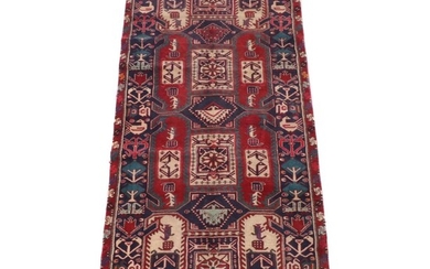 3'8 x 9'11 Hand-Knotted Persian Luri Wool Rug