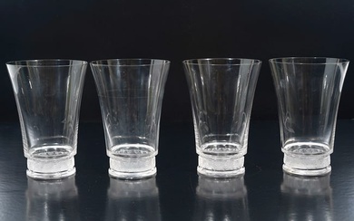 4 Lalique French Crystal "Argos" Water Glasses