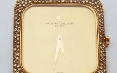 "VACHERON CONSTANTIN" 18K Gold watch set with...