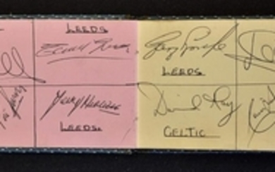 INTERESTING FOOTBALL AUTOGRAPH ALBUM CONSISTING OF MANY SIGNATURES FROM THE 1960S CELTIC RANGERS LEEDS TOTTENHAM HOTSPUR ALL THE LISBON LIONS PLUS MANAGER
