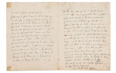 GEORGES LOUIS LECLERC, COMTE DE BUFFON (1707-1788) Lettre autographe signée à Gilles-Germain Richard de Ruffey