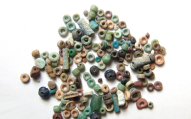 A mixed group of 100+ Egyptian faience beads