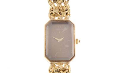 OMEGA - a lady's gold plated silver De Ville bracelet watch.