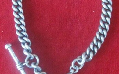 Victorian Sterling Silver "Albert" Bracelet With Medal