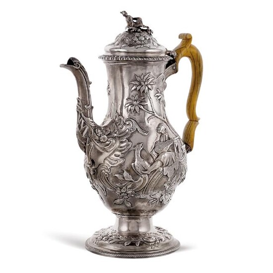 Silver coffee pot London, George III, 1762