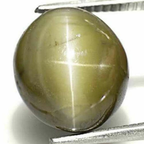 10.54-Carat Large Olive Green Chrysoberyl with 4-Ray