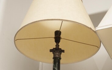 A COLUMNAR METAL LAMP, LEONARD JOEL LOCAL DELIVERY SIZE: SMALL