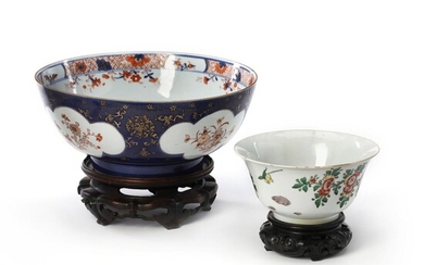 SOLD. A Chinese Qianlong Imari bowl and a Kangxi famille verte. (2) – Bruun Rasmussen Auctioneers of Fine Art