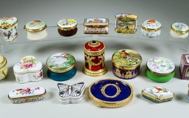 A Collection of English and Continental Porcelain, Enamel and...